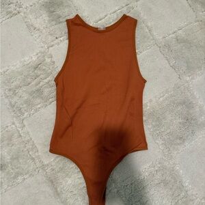 Women's Sleeveless Rust Bodysuit